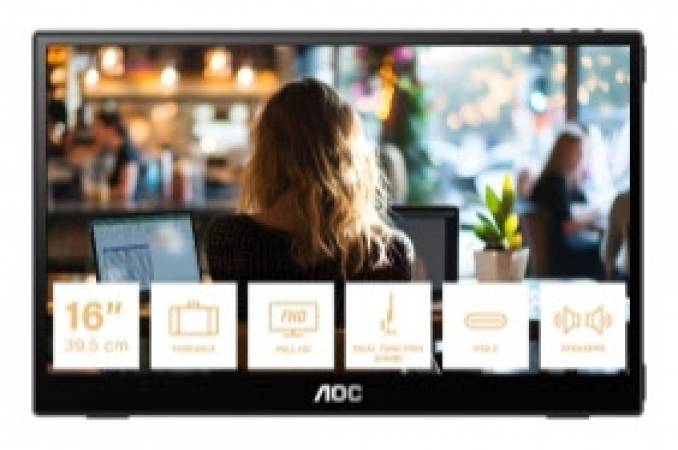 AOC Unveils the Future of Portability with the AOC 16T3EA Ultra Slim Portable Monitor